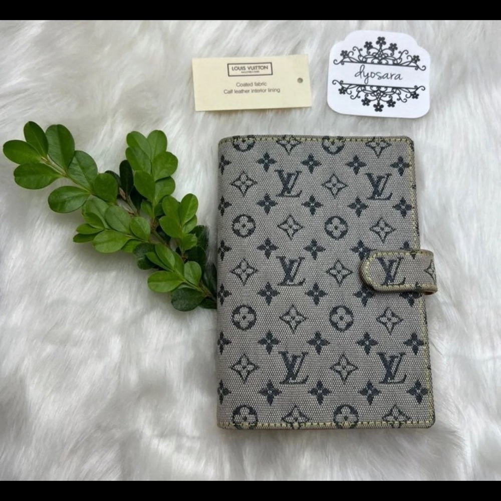 Louis vuitton PM agenda mini lin blue